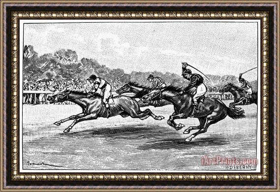 Others Horse Racing, 1900 Framed Painting