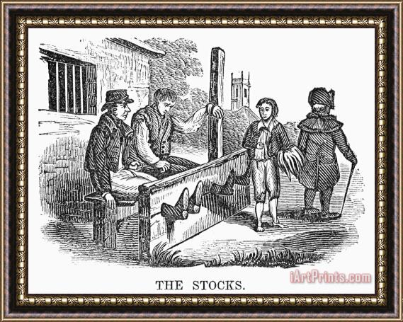 Others In The Stocks Framed Painting