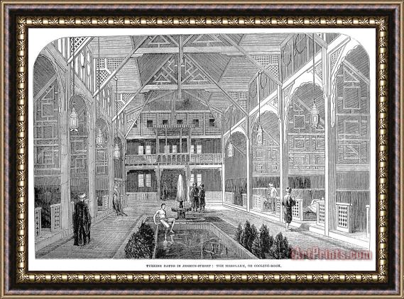 Others London: Turkish Bath, 1862 Framed Painting
