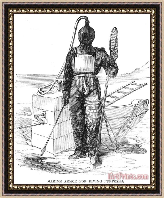 Others Marine Diver, 1853 Framed Print