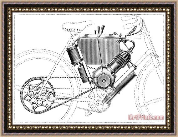 Others Motorcycle, 1902 Framed Painting