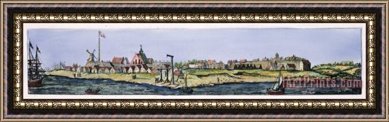 Others NEW AMSTERDAM, c1656 Framed Painting