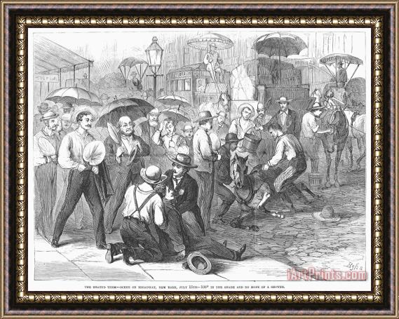 Others New York: Heat Wave, 1868 Framed Print