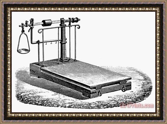 Others PLATFORM SCALE, c1900 Framed Painting