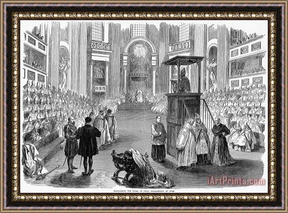 Others Pope Pius Ix (1792-1878) Framed Painting