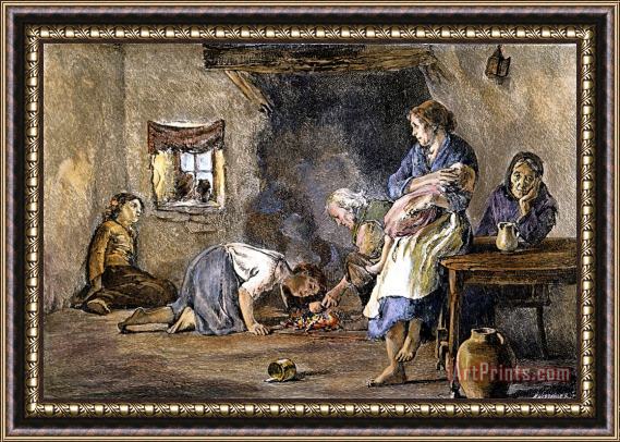 Others Potato Famine Framed Painting