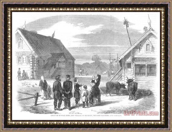 Others Russian Village, 1861 Framed Print
