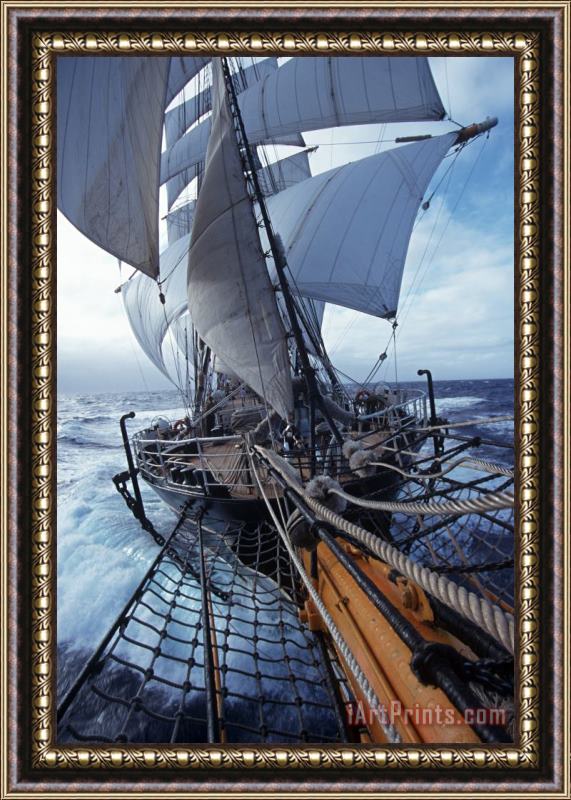 Others Sailing Boats Kruzenshtern Framed Painting