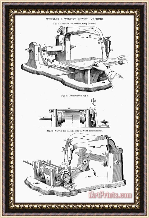 Others SEWING MACHINE, 1850s Framed Print