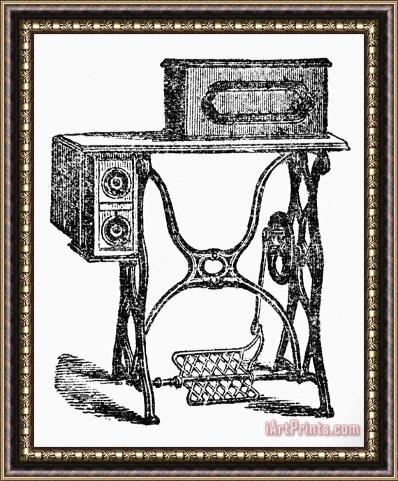 Others Sewing Machine Framed Painting