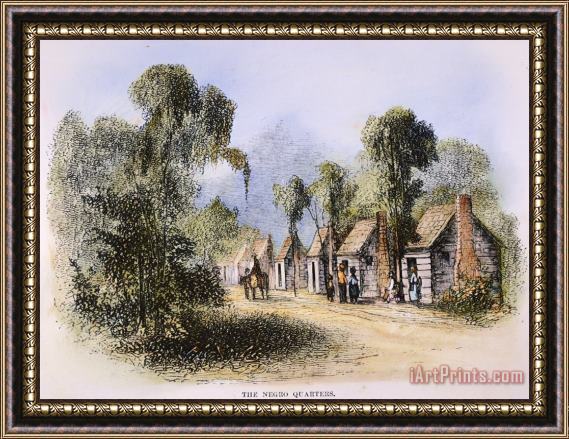 Others Slavery: Slave Quarters Framed Painting