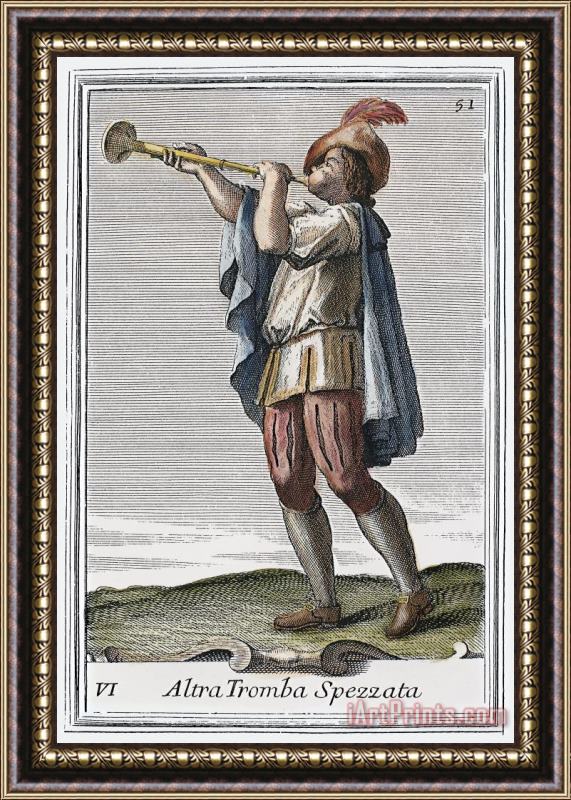 Others Slide Trumpet, 1723 Framed Painting