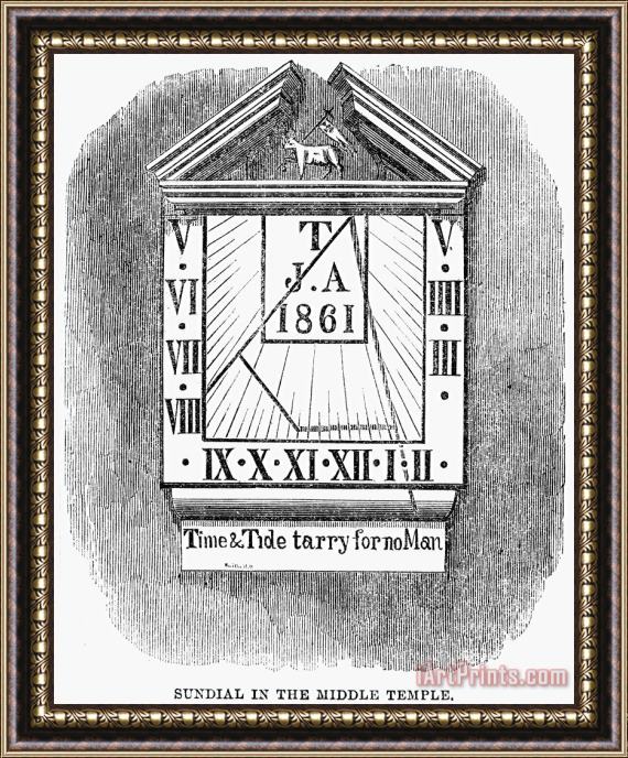 Others Sundial, 1861 Framed Painting
