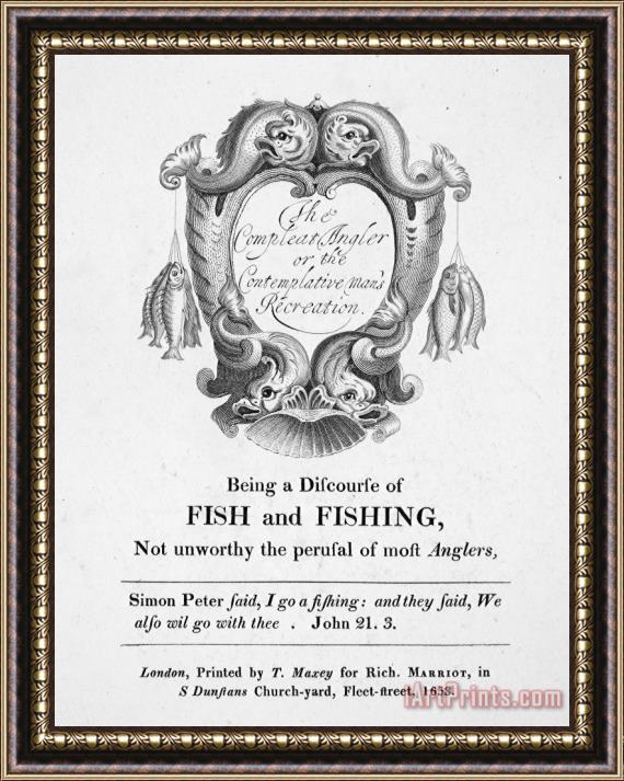 Others The Compleat Angler, 1653 Framed Print