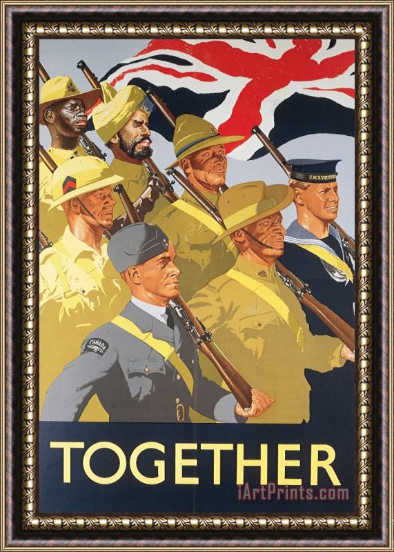 Others Together Propaganda Poster Framed Painting