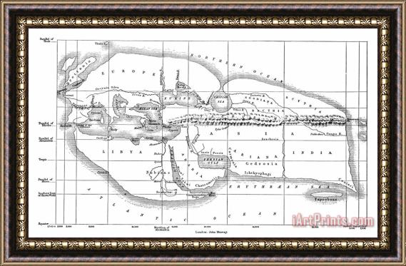 Others World Map: Eratosthenes Framed Painting