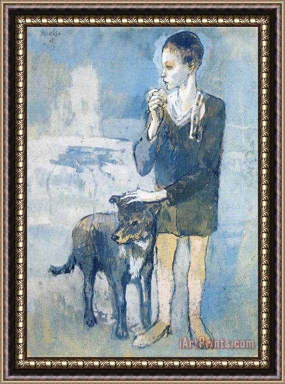 Pablo Picasso Boy with a Dog 1905 Framed Print