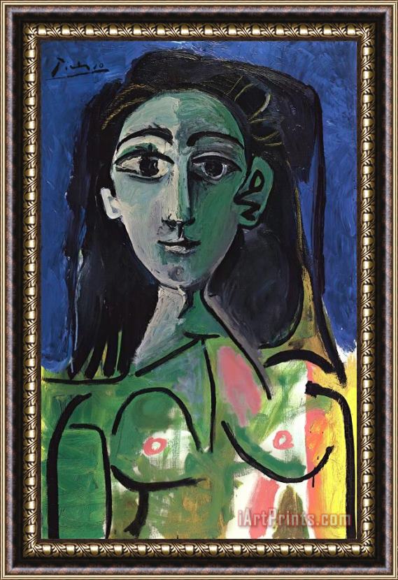 Pablo Picasso Buste De Femme Jaqueline Framed Painting