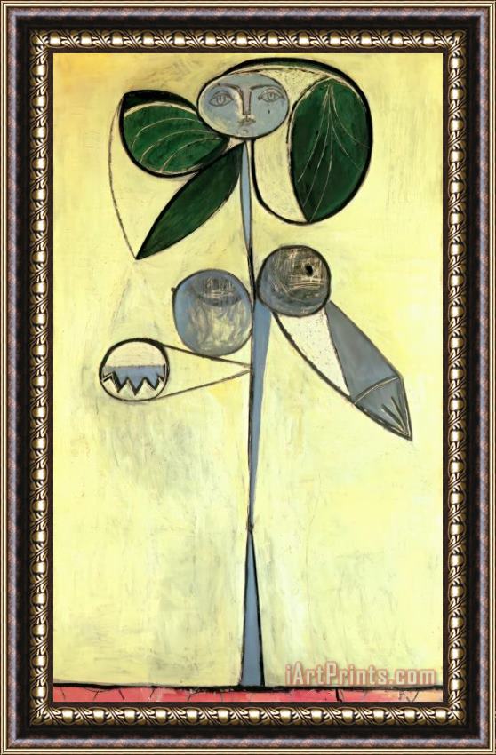 Pablo Picasso Donna Fiore 1946 Framed Print