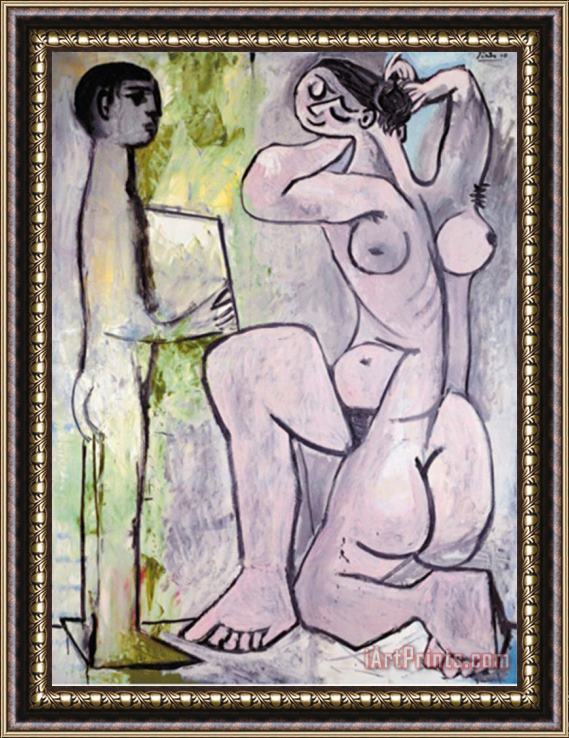 Pablo Picasso La Coiffure C 1954 Framed Painting