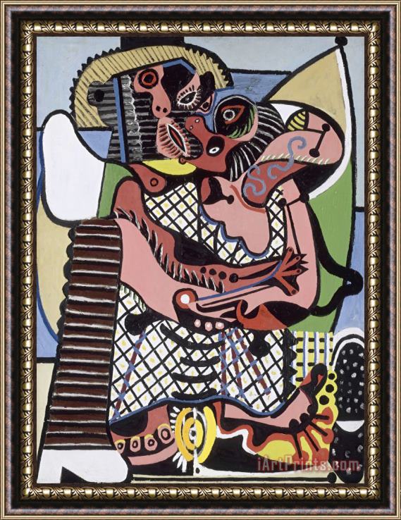 Pablo Picasso Le Baiser (the Kiss) Framed Painting