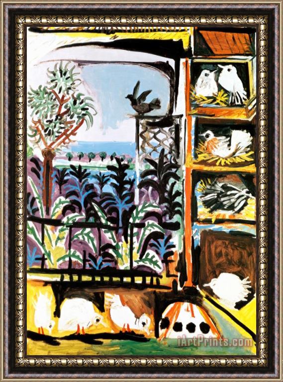 Pablo Picasso Les Pigeons C 1957 Framed Print