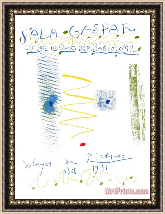 Pablo Picasso Sala Gaspar Framed Painting