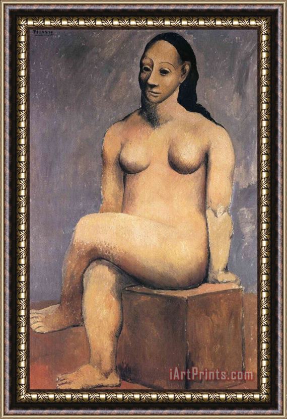 Pablo Picasso Seated Woman with Her Legs Crossed 1906 Framed Print