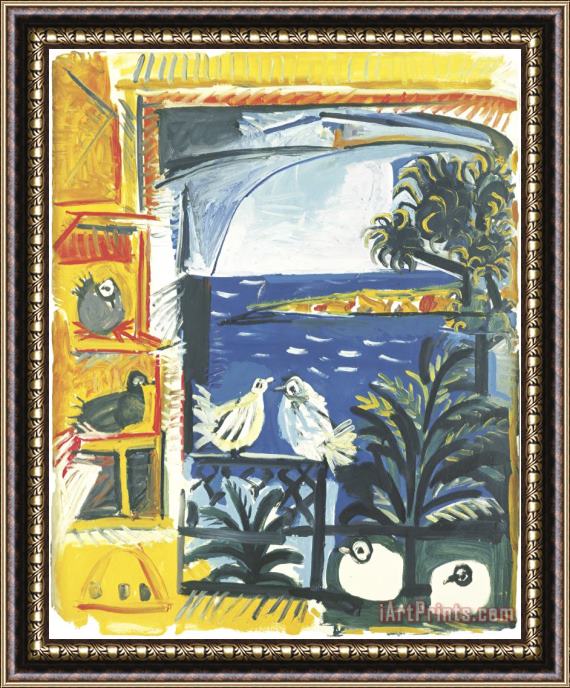 Pablo Picasso The Pigeons Framed Painting