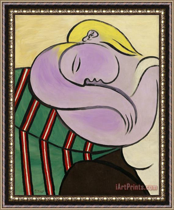 Pablo Picasso Woman with Yellow Hair (femme Aux Cheveux Jaunes) Framed Print