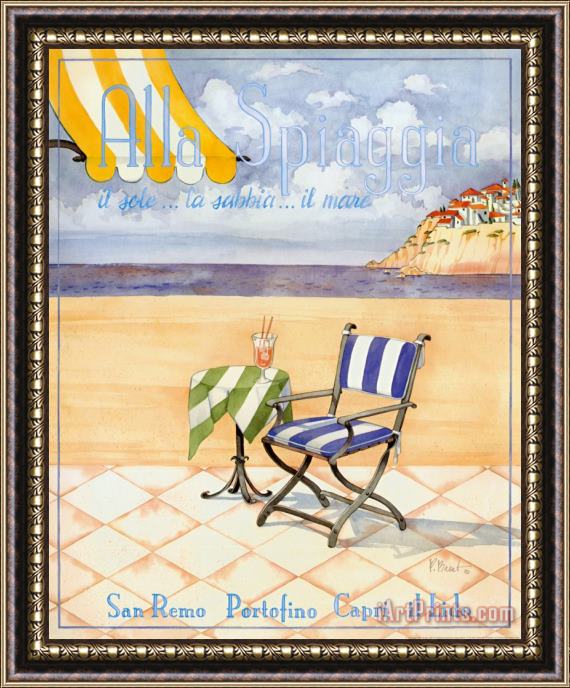 Paul Brent Alla Spiaggia Framed Painting