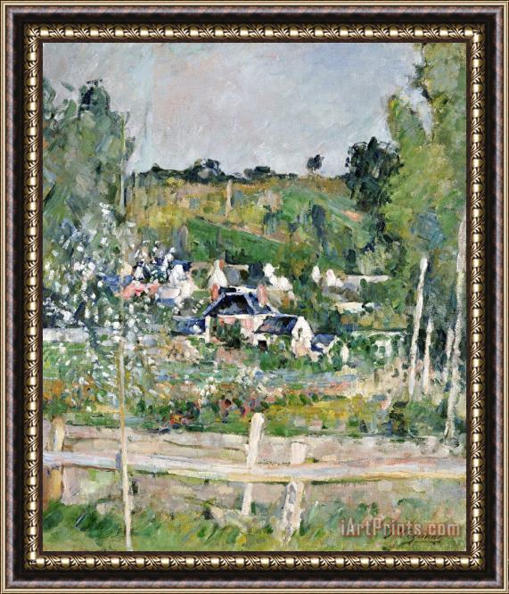 Paul Cezanne A View of Auvers Sur Oise The Fence C 1873 Framed Painting
