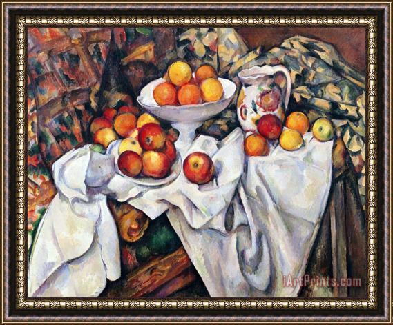 Paul Cezanne Apples And Oranges 1895 1900 Framed Painting