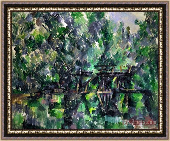 Paul Cezanne Bridge Over a Pond 1895 1898 Framed Print