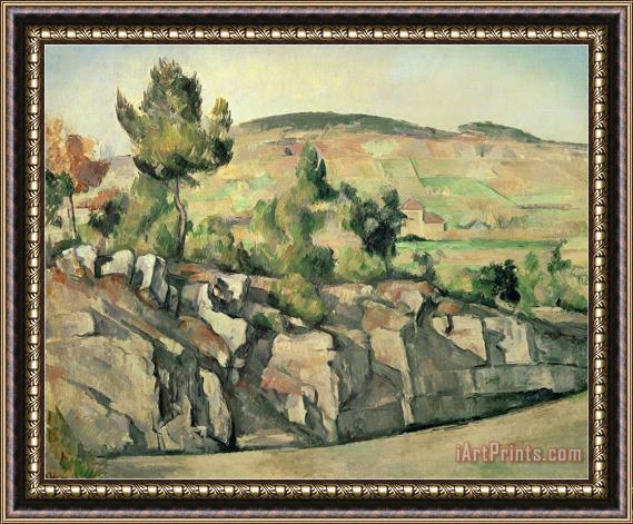 Paul Cezanne Hillside in Provence C 1886 90 Framed Painting
