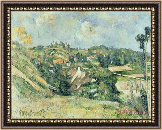 Paul Cezanne Houses of Valhermeil Seen in The Direction of Auvers Sur Oise 1882 Framed Print