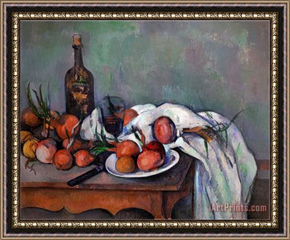 Paul Cezanne Still Life with Onions 1895 Framed Painting