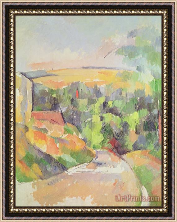 Paul Cezanne The Bend in the Road Framed Print