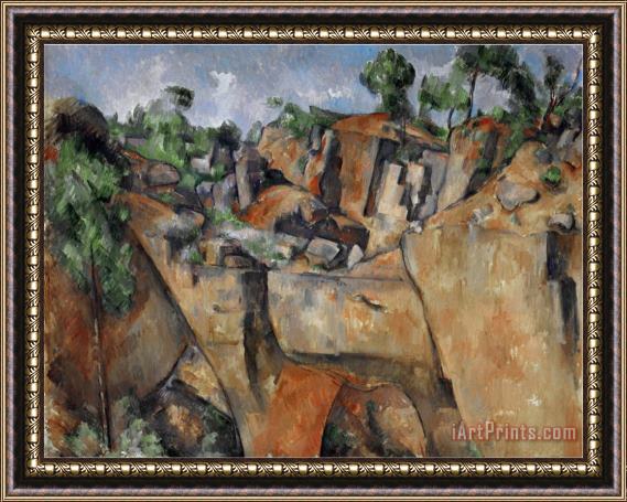 Paul Cezanne The Quarry at Bibemus Circa 1895 Framed Print