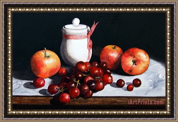 Paul Dene Marlor Still Life 'Preserve Pot and Fruit' Framed Painting