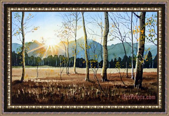 Paul Dene Marlor Woodland Sunset Framed Painting
