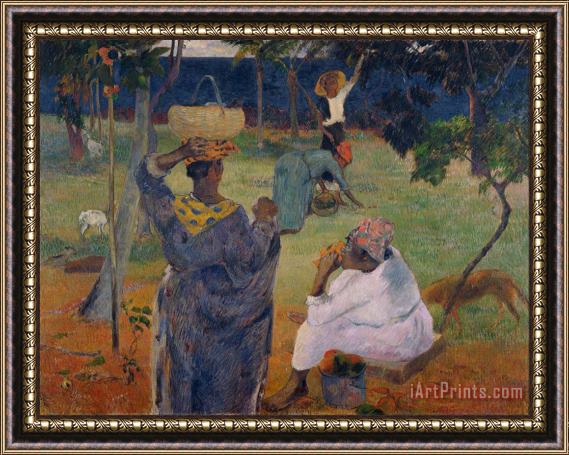 Paul Gauguin Among The Mangoes at Martinique Framed Print
