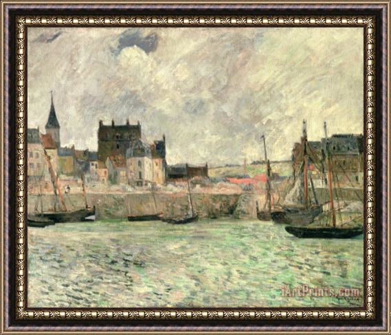 Paul Gauguin Harbour Scene Dieppe Framed Painting
