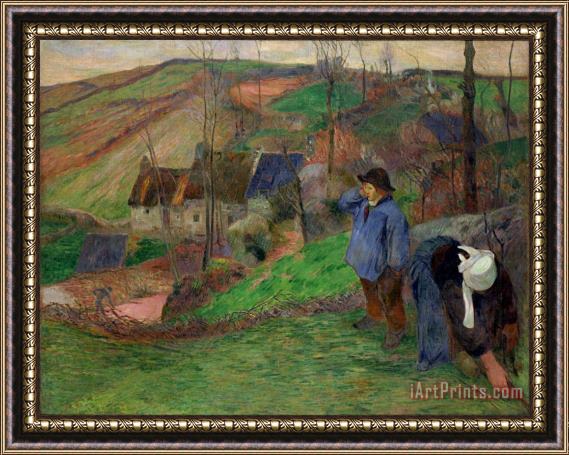 Paul Gauguin Landscape of Brittany Framed Painting