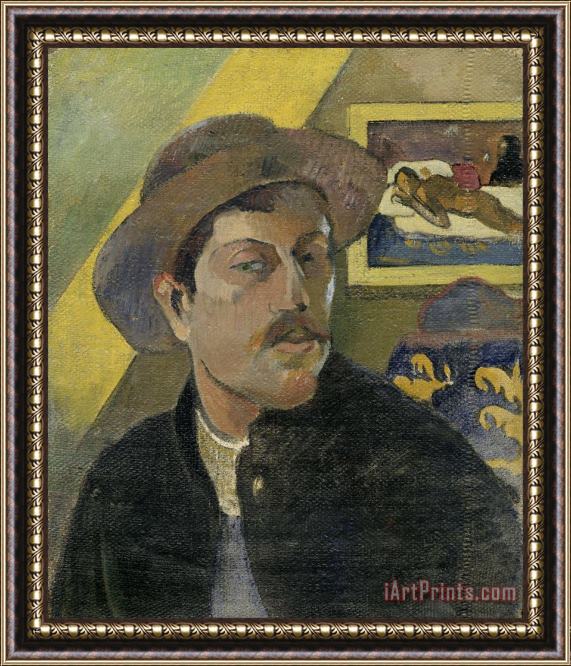 Paul Gauguin Self Portrait with a Hat Framed Print