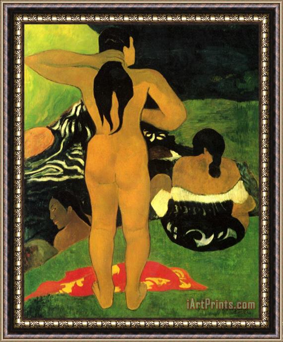Paul Gauguin Tahitian Beach Framed Print
