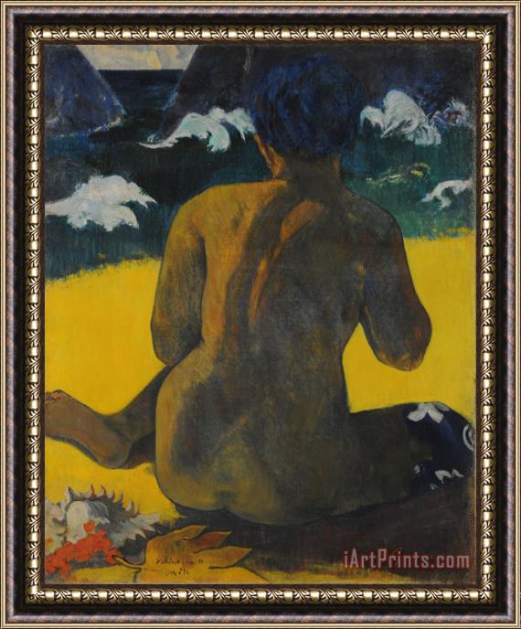 Paul Gauguin Vahine No Te Miti (femme a La Mer) (mujer Del Mar). Framed Print