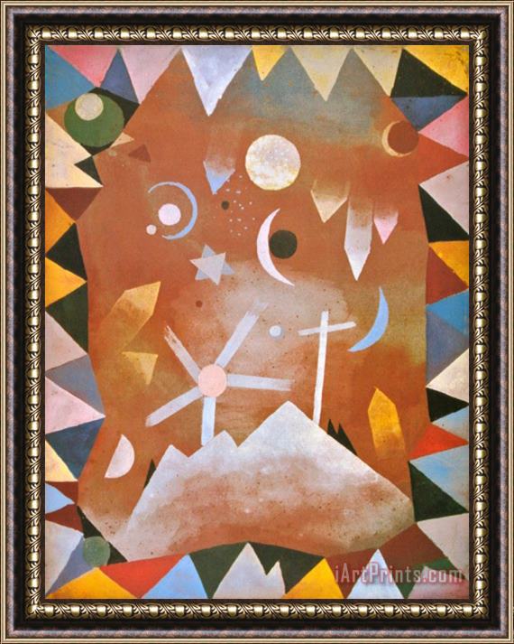 Paul Klee Above The Mountain Peaks Framed Painting