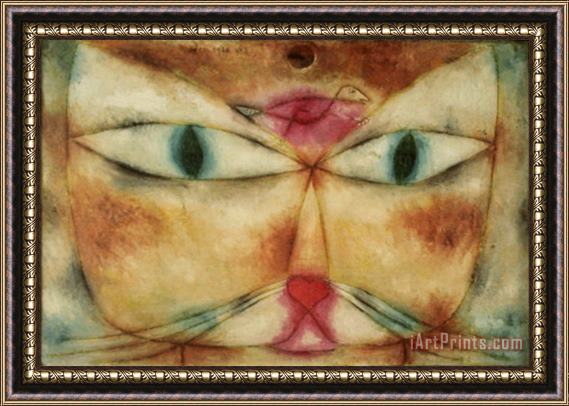 Paul Klee Cat And Bird Framed Painting