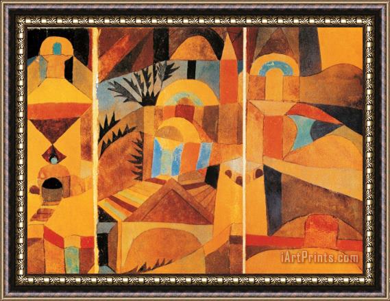 Paul Klee Il Giardino Del Tempio Framed Print